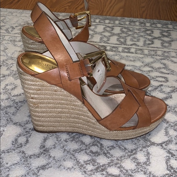 Brown leather wedge - Picture 4 of 8